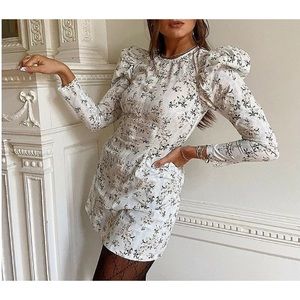 Danielle Bernstein Puff Sleeves floral dress, medium